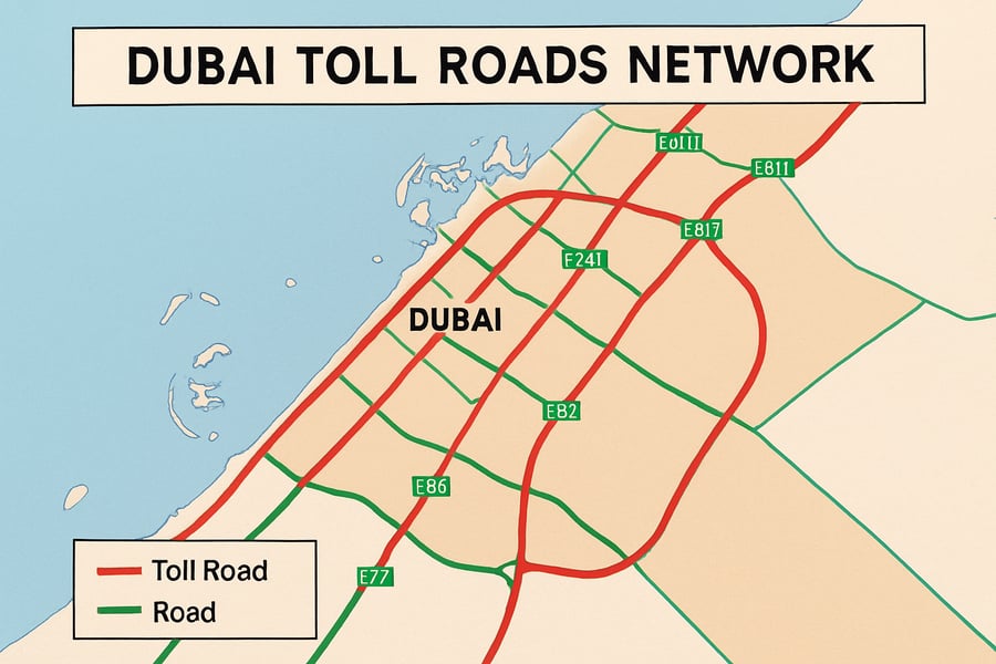Dubai Toll Roads Network Dubai Toll Roads Network